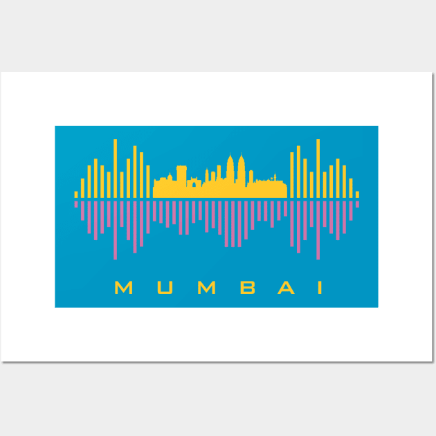 Mumbai Soundwave Wall Art by blackcheetah